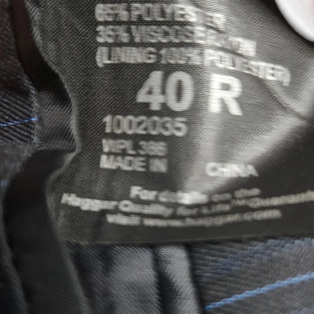 Haggar 40R Black with Light Blue Pin Stripe Sport Suit Jacket